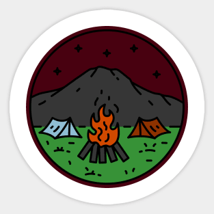 Night Bonfire Sticker